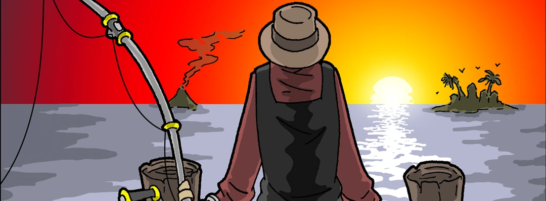 Fish Wrangler at sunset