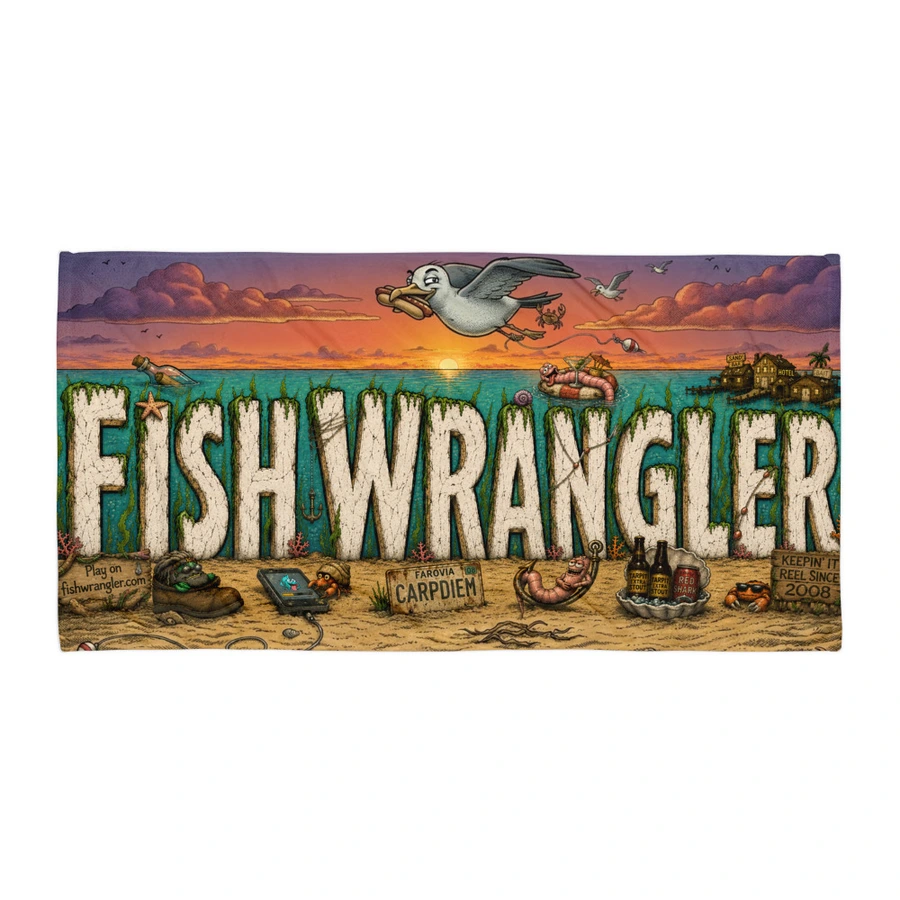 Fish Wrangler Beach Towel