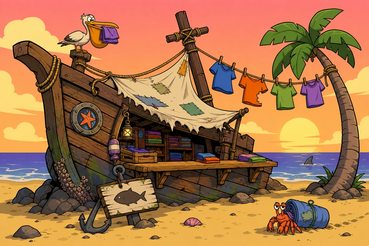 The Ship Store - a shipwreck turned shirt shop