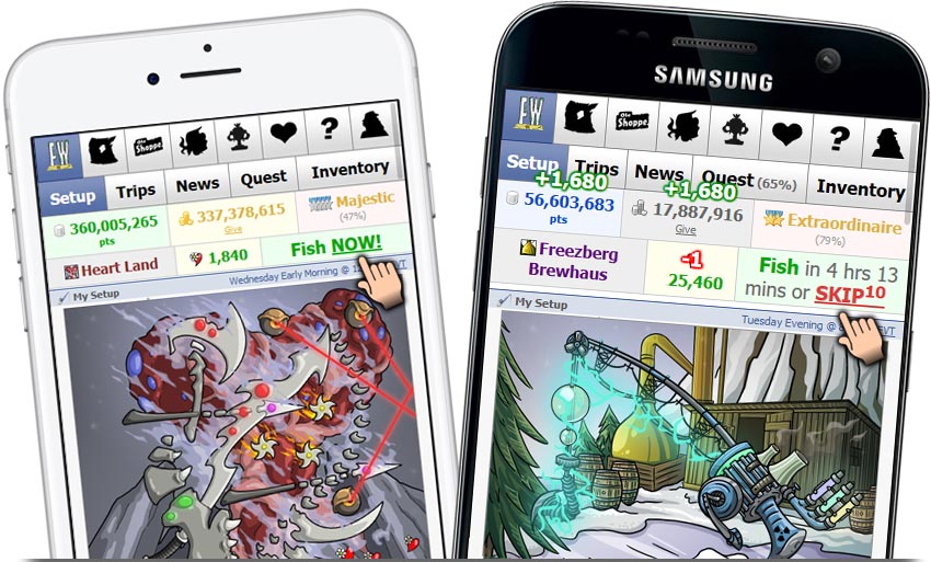 Play on Android or iOS via fishwrangler.com!